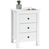 Nightstand End Beside Table Drawers Modern Storage Bedroom Furniture