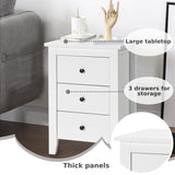 Nightstand End Beside Table Drawers Modern Storage Bedroom Furniture