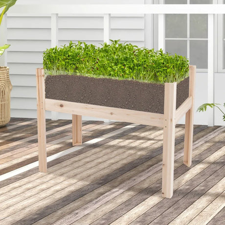 Raised bed with drainage holes &amp; transparent acrylic panels. Raised plant bed 100 x 59 x 77 cm