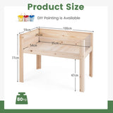 Raised bed with drainage holes &amp; transparent acrylic panels. Raised plant bed 100 x 59 x 77 cm