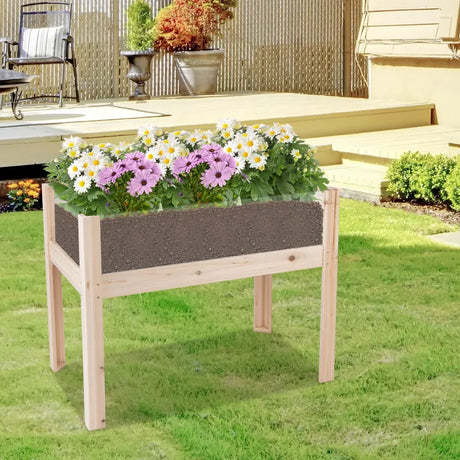 Raised bed with drainage holes &amp; transparent acrylic panels. Raised plant bed 100 x 59 x 77 cm