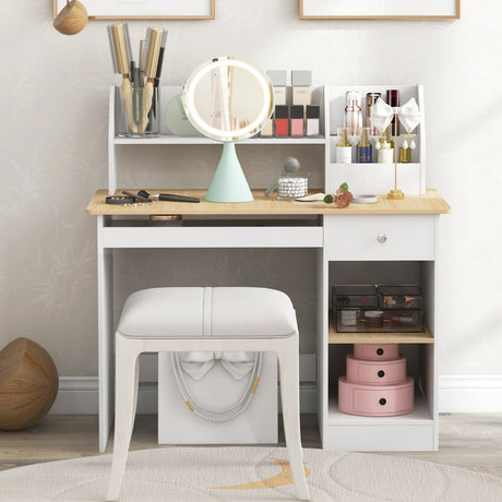 Wooden Study Desk for Kids and Teens-Natural
