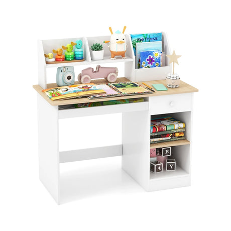 Wooden Study Desk for Kids and Teens-Natural