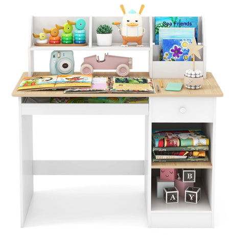 Wooden Study Desk for Kids and Teens-Natural