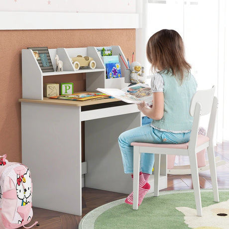 Wooden Study Desk for Kids and Teens-Natural