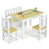 Children Activity Table with 2 Chairs and 1 Storage Bench
