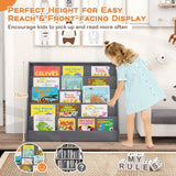 5 Tier Kids Bookshelf with Anti-Toppling Devices for Kids Room-Grey