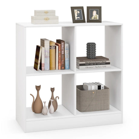 4-Cube Bookcase with 2 Anti-Tipping Kits for Office