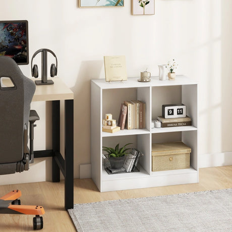 4-Cube Bookcase with 2 Anti-Tipping Kits for Office