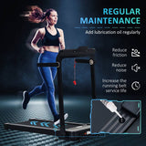 HOMCOM Folding Treadmill, 1.85HP Installation-Free Walking Jogging Running Machine, 12KM/H with 12 Pre-Programs and LED Display for Home Gym Office