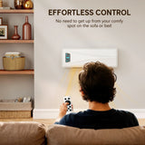 HOMCOM 2000W Ceramic Electric Heater with Fan, Adjustable Thermostat, Wall Mounted - White