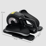 SPORTNOW Under Desk Electric Elliptical Machine for Home, Sit Down Pedal Exerciser for Seniors with 12 Programs, LCD Monitor, Compact with Remote Control & Non-Slip Pad
