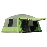 Outsunny Tunnel Tent Camping Shelter w/ Porch, Two Rooms, Lamp Hook, Portable Carry Bag