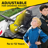 AIYAPLAY 24V Electric Go Kart, Drift Kart with Adjustable Seat, Slow Start, 5-Point Harness, Music, Horn, for 6-12 Years, White