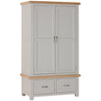 Double Wardrobe With 2 Drawers (WPT032 - MOON GREY)
