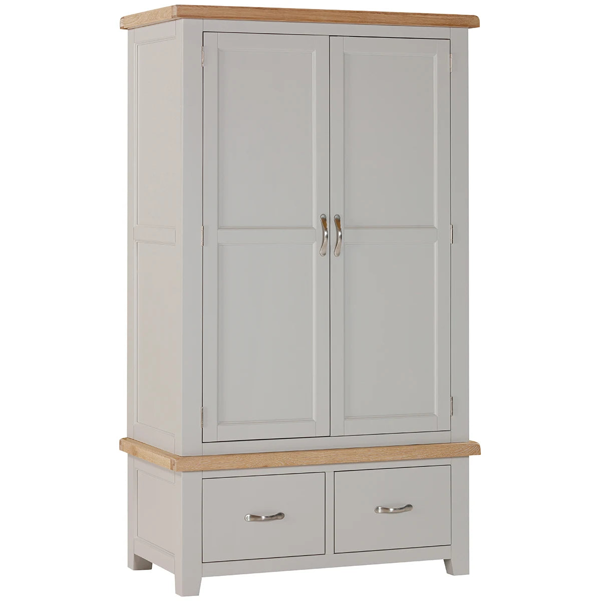 Double Wardrobe With 2 Drawers (WPT032 - MOON GREY)