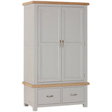 Double Wardrobe With 2 Drawers (WPT032 - MOON GREY)