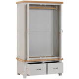 Double Wardrobe With 2 Drawers (WPT032 - MOON GREY)
