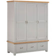 Triple Wardrobe With 3 Drawers (WPT033 - MOON GREY)