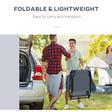 Outsunny Set of Two Folding Sun Loungers, with Four-Position Backs - Grey