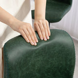 HOMCOM Bar Stools Set of 2, PU Leather Barstools with Backrest and Footrest for Kitchen, Counter, Breakfast Bar, Green