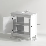 HOMCOM 15 x 20cm 'U' Cut Out Bathroom Storage Cabinet - White