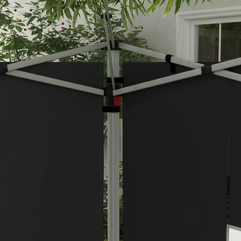 Outsunny Gazebo Side Panels, Sides Replacement with Window for 3x3(m) or 3x4m Pop Up Gazebo, 2 Pack, Black