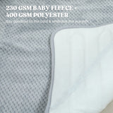 HOMCOM Heated Electric Blanket, Warm Throw Blanket with 5 Heating Levels, 10 Hour Auto-Off Timer, Grey
