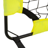 HOMCOM Two Football Goal Nets, Foldable Outdoor Sport Training Equipment, for Teens, Adults, with Carrying Bag, Yellow