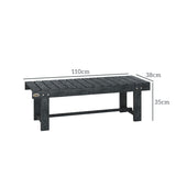 Outsunny 2-Seater Garden Wooden Bench, Grey