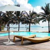 Outsunny 25kg Garden Umbrella Base Durable Parasol Holder Patio Furniture Outdoor Sunshade Marble Stand
