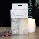 Smudge Kit with Rose Quartz Crystal