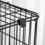 PawHut Four-Tier Small Animal Cage, for Bunnies, Ferrets, Chinchillas w/ Wheels, Tray - Black