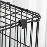 PawHut Four-Tier Small Animal Cage, for Bunnies, Ferrets, Chinchillas w/ Wheels, Tray - Black