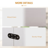 HOMCOM Four-Person Drop Leaf Dining Table - White