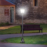 Outsunny Outdoor Garden Solar Post Lamp Sensor Dimmable LED Lantern Bollard Pathway 1.6M Tall – Black