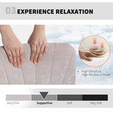 HOMCOM Criss Cross Chair with Wheels, No Arms - Beige