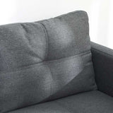 HOMCOM Two-Seater Sofa, with Steel Legs - Grey