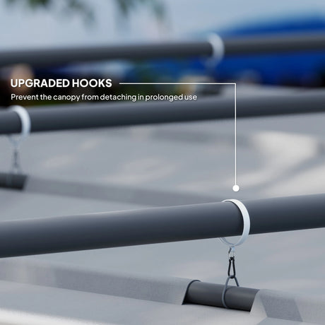 Outsunny 3 x 3m Retractable Roof Metal Pergola - Grey