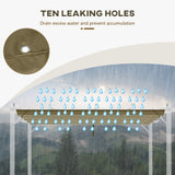 Outsunny Retractable Pergola Cover, 2.55 x 2.5 m Replacement Canopy Fabric for 3 x 3 m Frame, Roof Top Only, Tan