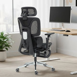 HOMCOM Ergonomic Office Chair, High Back Mesh Desk Chair, Black