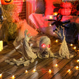 Outsunny 183 cm Life Size Halloween Animated Crawling Mummy with Glowing LED Eyes, 8/16H Timer, Scary Halloween Decorations, Battery Operated, Indoor Outdoor Party Props