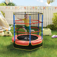 HOMCOM Kids Trampoline, with Safety Net, for Ages 3-10 Years