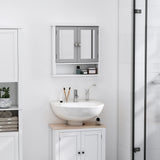 kleankin Bathroom Wall Storage Cabinet - Grey