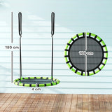 AIYAPLAY 100cm Diameter Kid Nest Swing Seat with Height Adjustable Ropes for Outdoor, Indoor, Black/Green