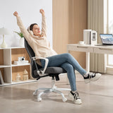 HOMCOM Fabric High Back Office Chair - Grey