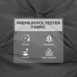 Outsunny Set of Two Outdoor Seat Cushions - Dark Grey