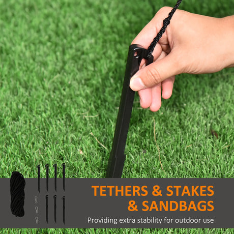 HOMCOM 9FT Inflatable Halloween Pumpkin Ghost with Build in LED,  Outdoor Lighted Blow Up Inflatables for Party Indoor, Garden, Lawn