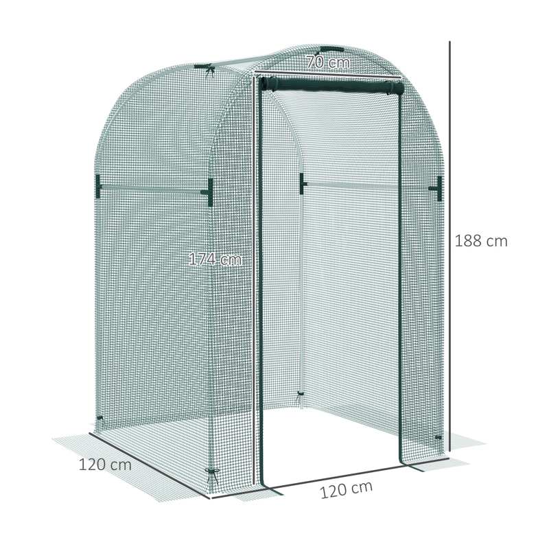 Outsunny 120 x 120cm Mini Polytunnel Greenhouse