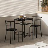 HOMCOM Three-Piece Compact Dining Set - Black